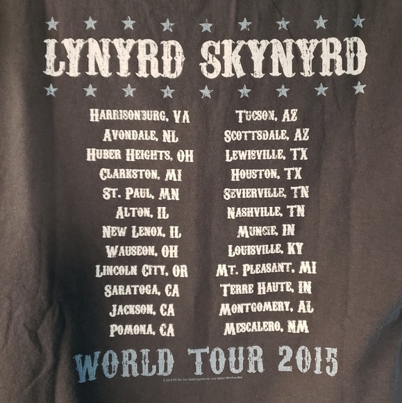Lynrd Skynyrd Large 2015 Tour T-Shirt (SOLD) - Picture 5 of 8